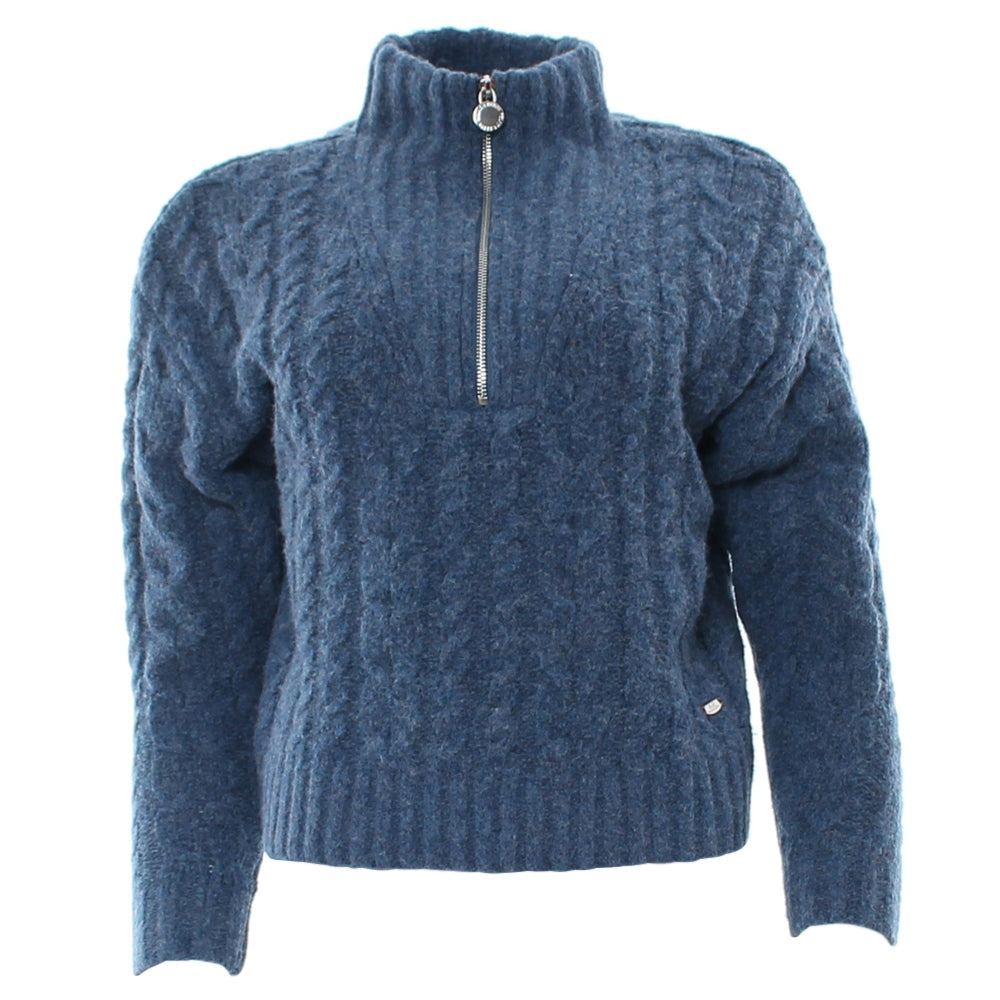 Calla Half Zip Navy Melange