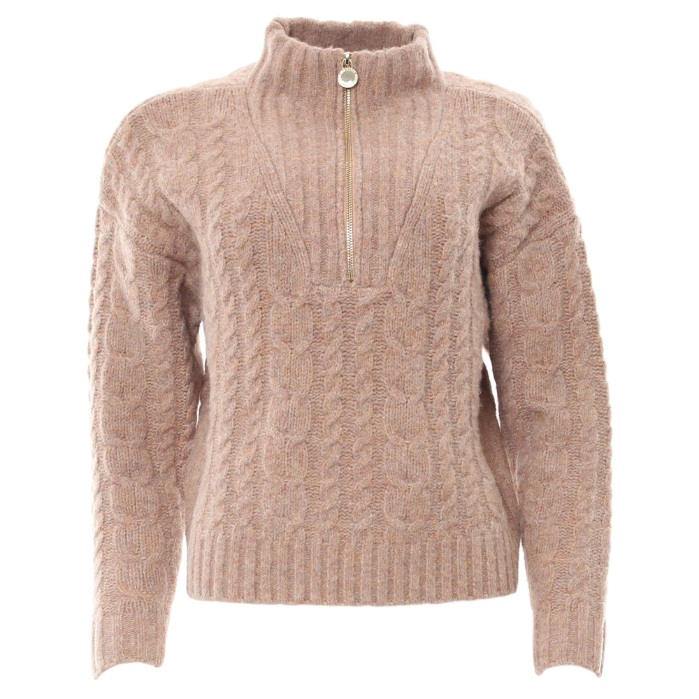 Calla Half Zip Rust Melange