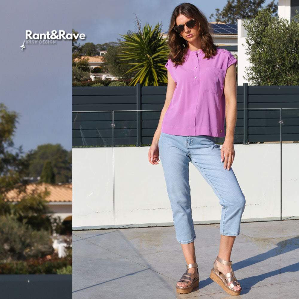 Rant & Rave Cassidy Mom Jean Ice Blue