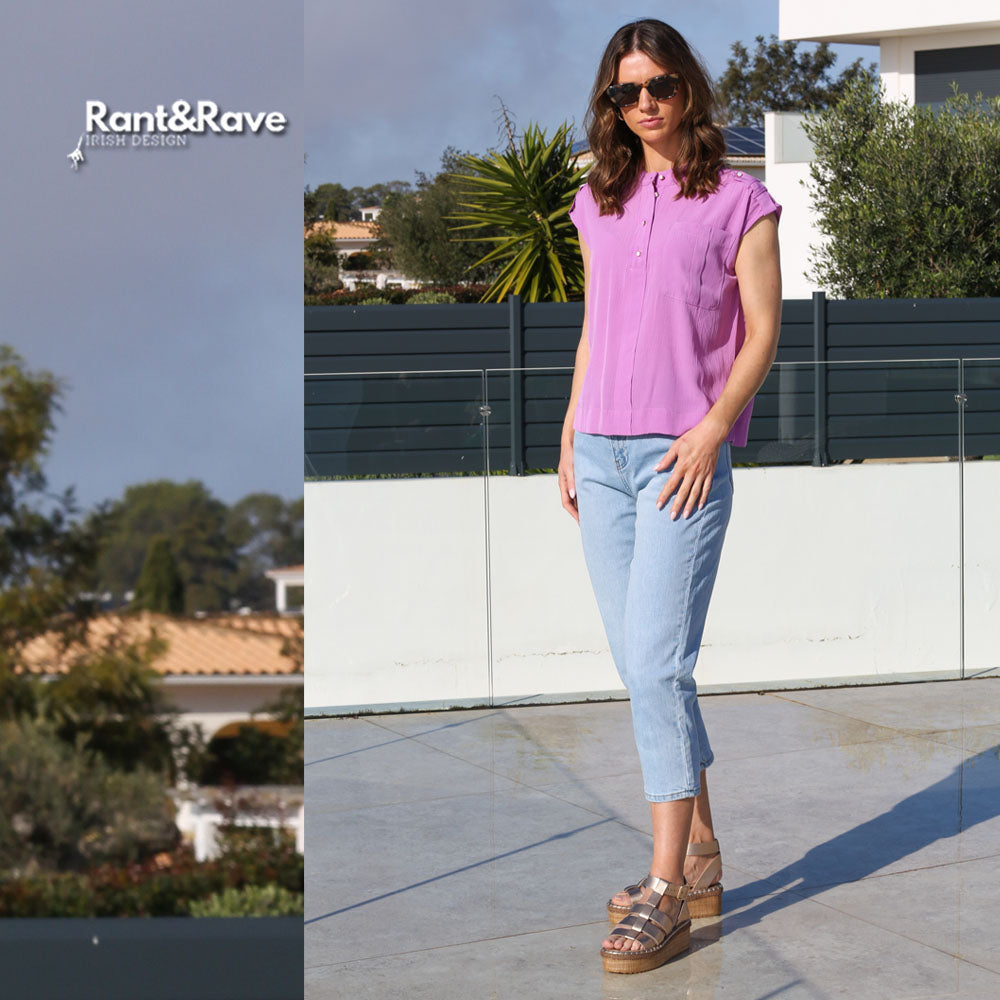 Rant & Rave Cassidy Mom Jean Ice Blue