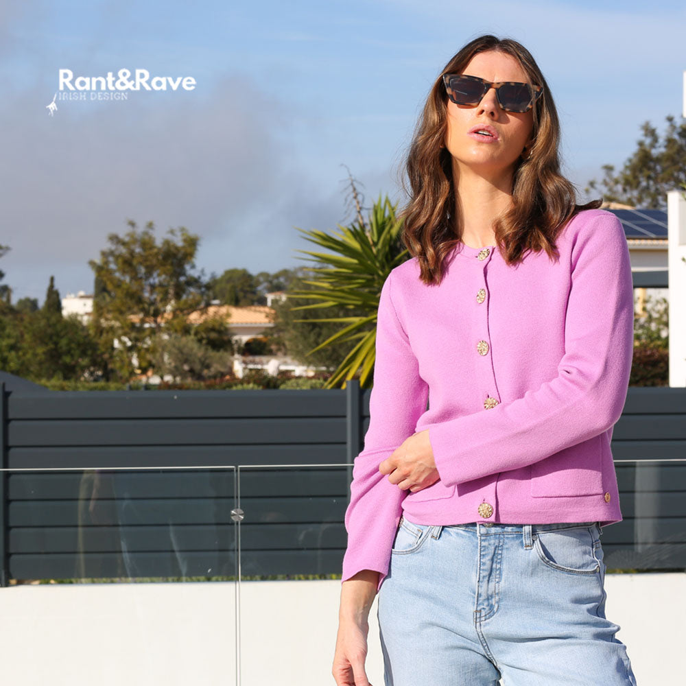 Rant & Rave Ella Cardigan Bubble Gum Size 18