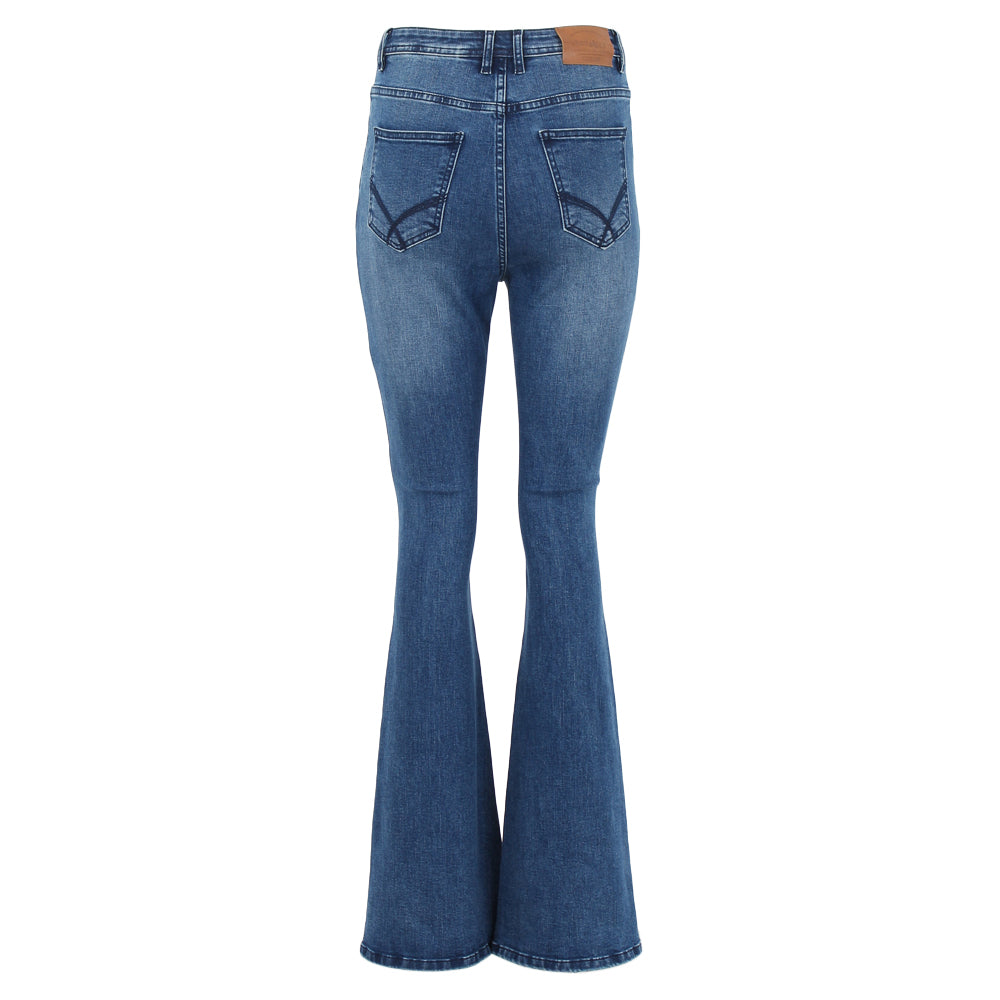 Rant & Rave Fiona Flare Jean Retro Blue