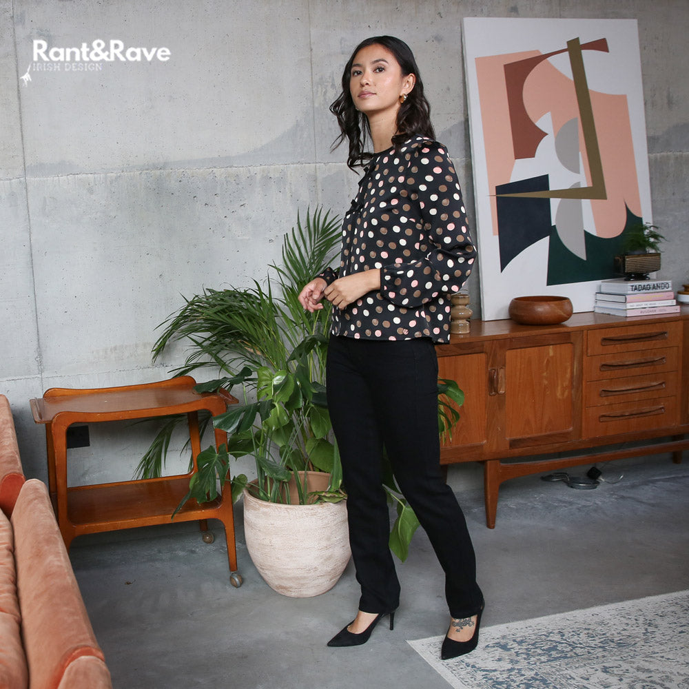 Rant & Rave Madge Straight Tummy Tuck Jean Black