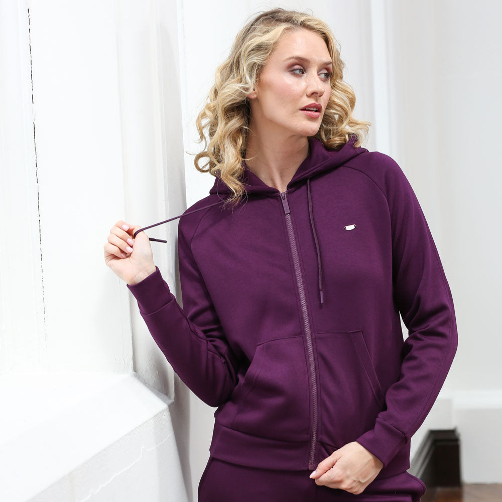 Relax & Renew Madison Zip Through Plum Size 8
