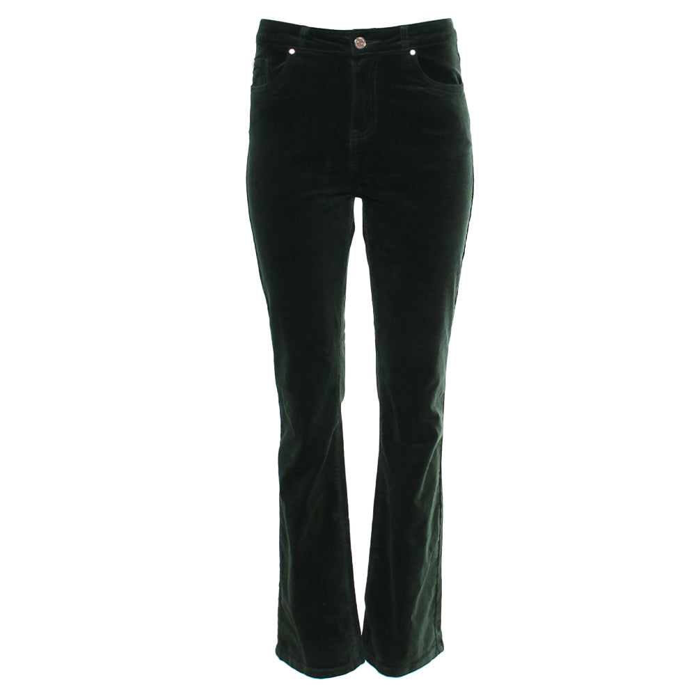 Rant & Rave Odessa Bootcut Cord Forest Green