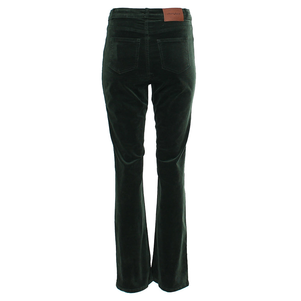 Rant & Rave Odessa Bootcut Cord Forest Green