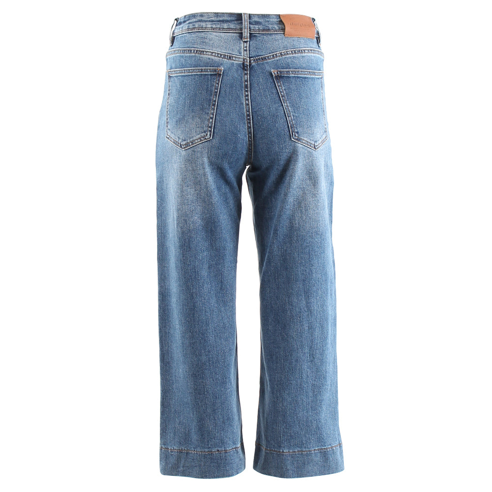 Rant & Rave Tavie Crop Flare Mid Blue