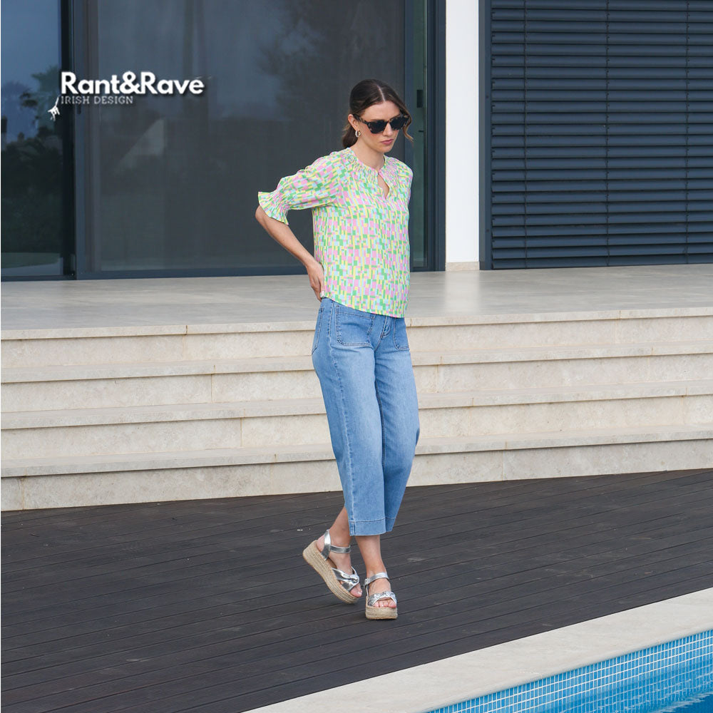 Rant & Rave Teddie Crop Jean Ice Blue