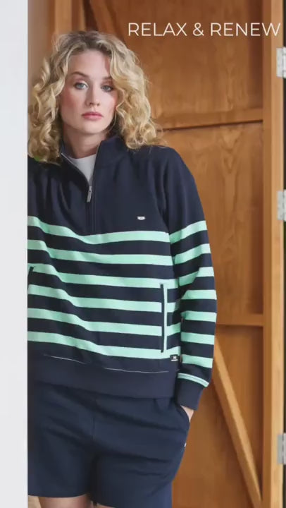 Load video: Relax & Renew Lena Half Zip Size 8