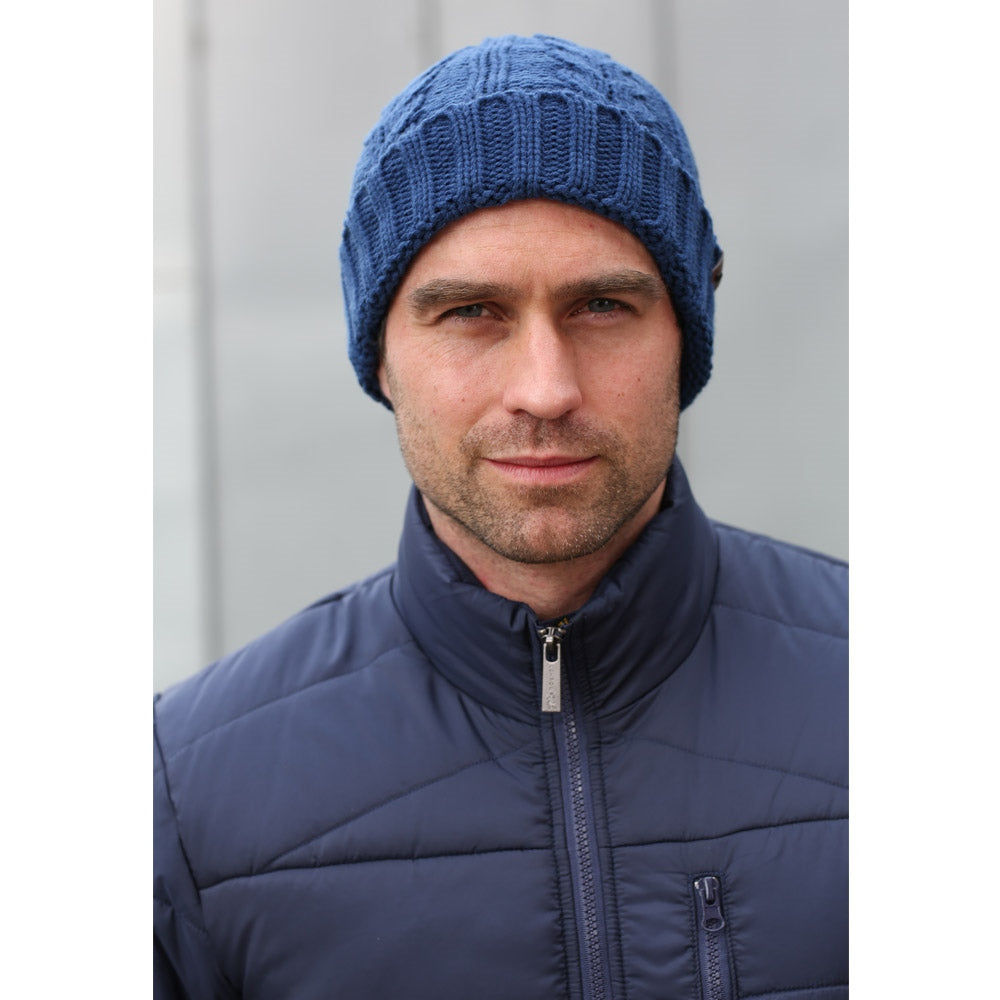 Johnny Cable Knit Hat Denim