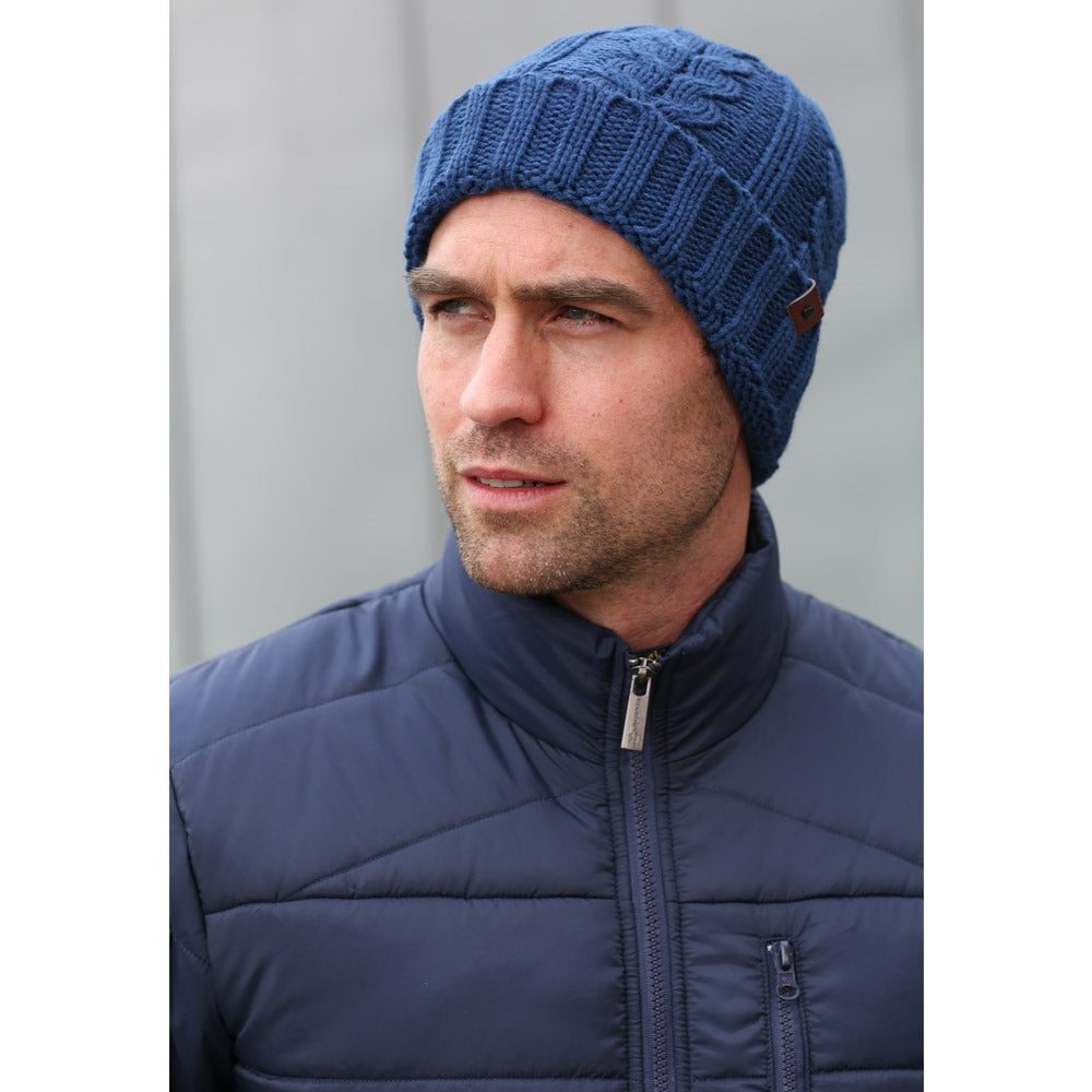 Johnny Cable Knit Hat Denim