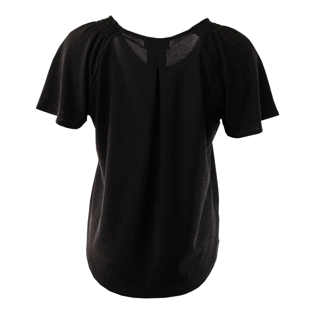 Ava Lurex Tee Black