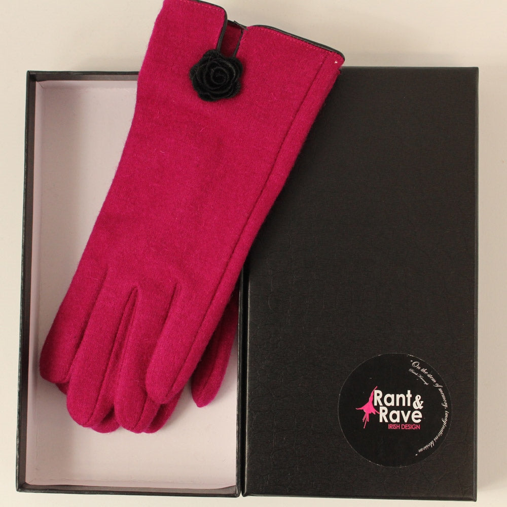 & Eden Glove Giftbox Fushia