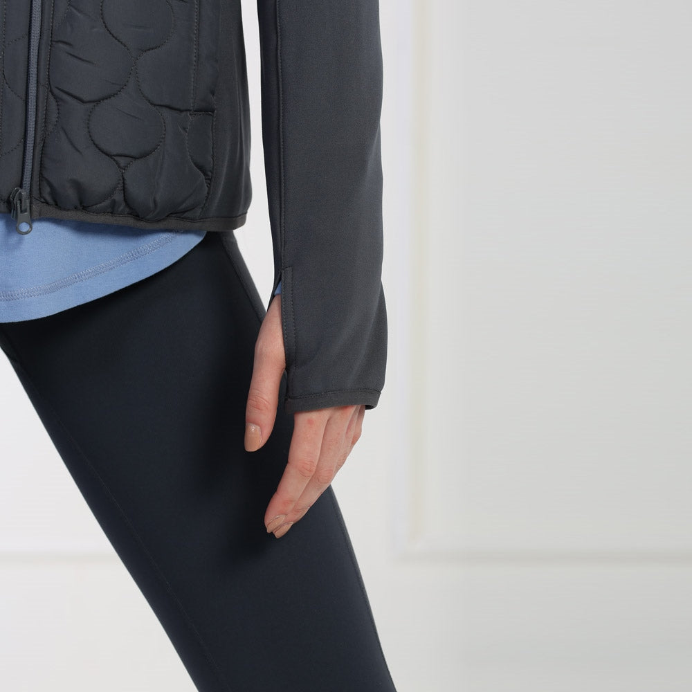 Jess Padded Zip Through Slate