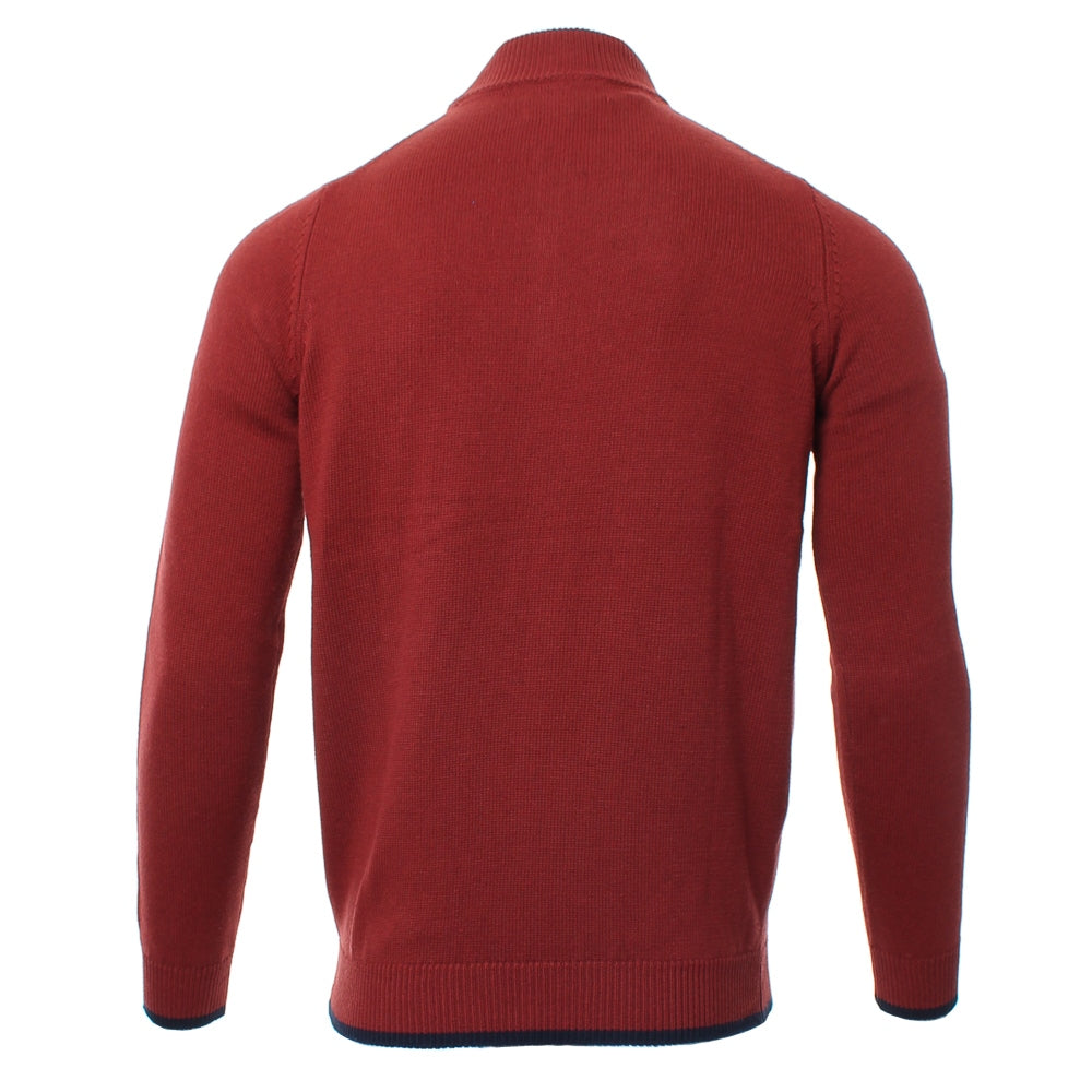 Alec Half Zip Knit Terracotta