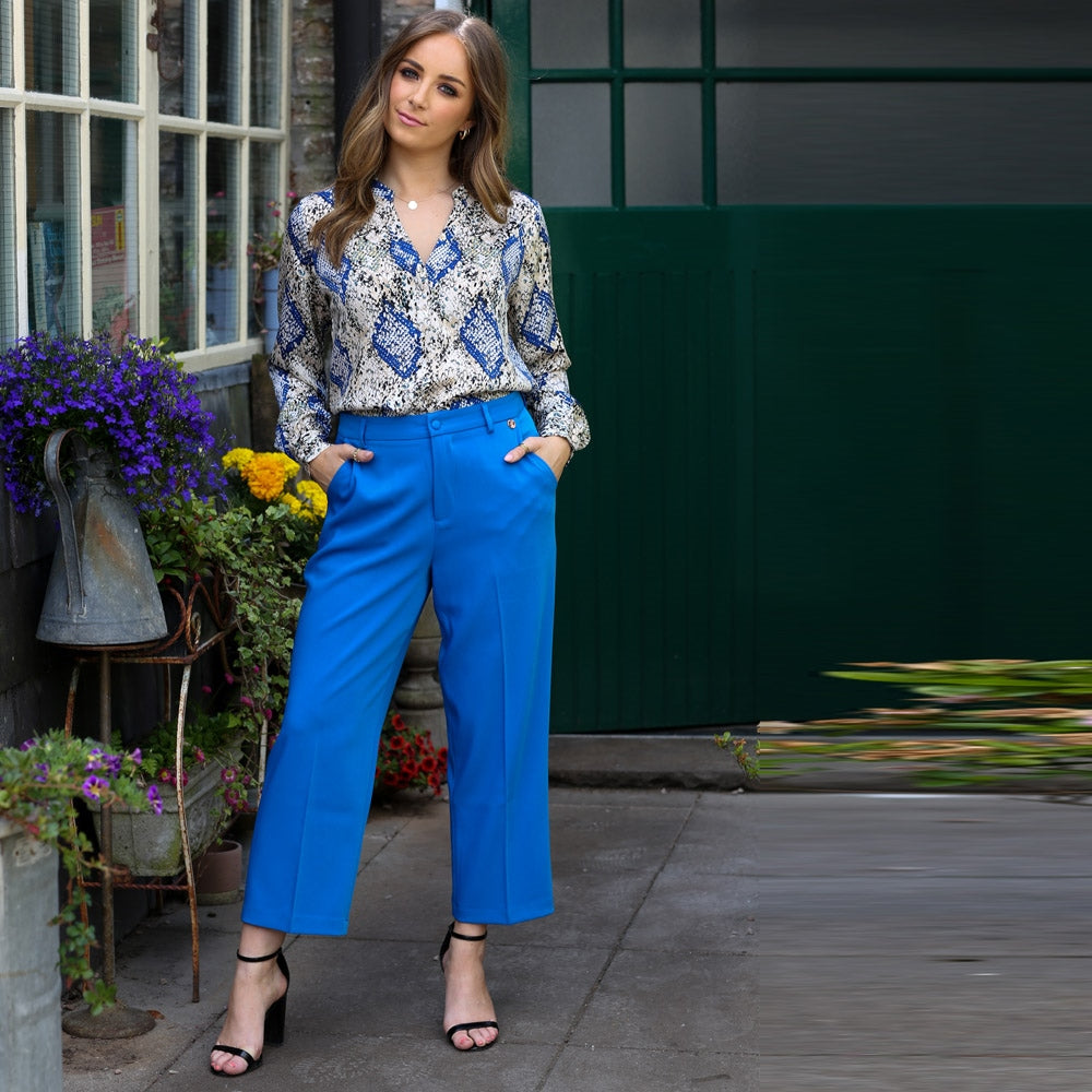 Molly Cropped Trouser Blue