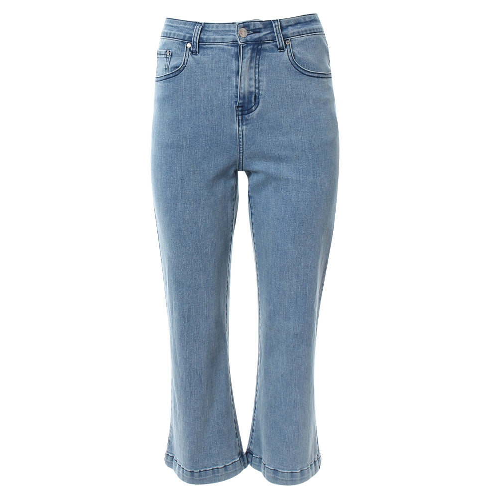 Bernie Crop Flare Jean Denim