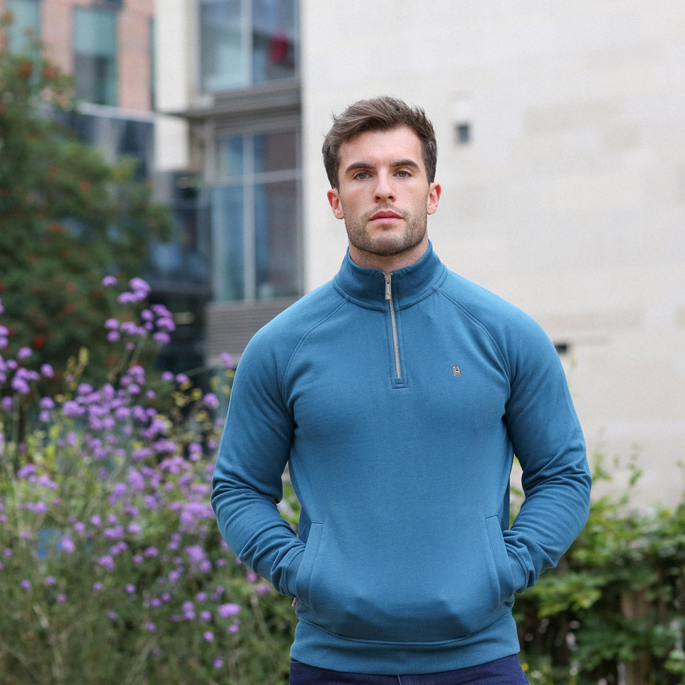 Dave Half Zip Teal