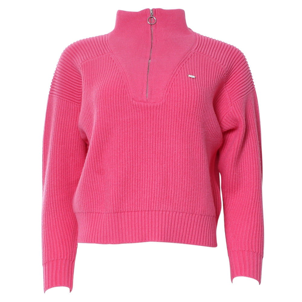 Emma Half Zip Bubble Gum