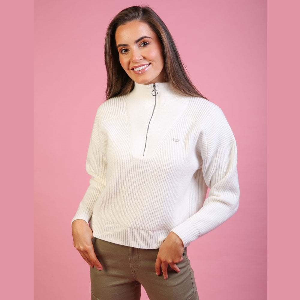 Emma Half Zip Cream