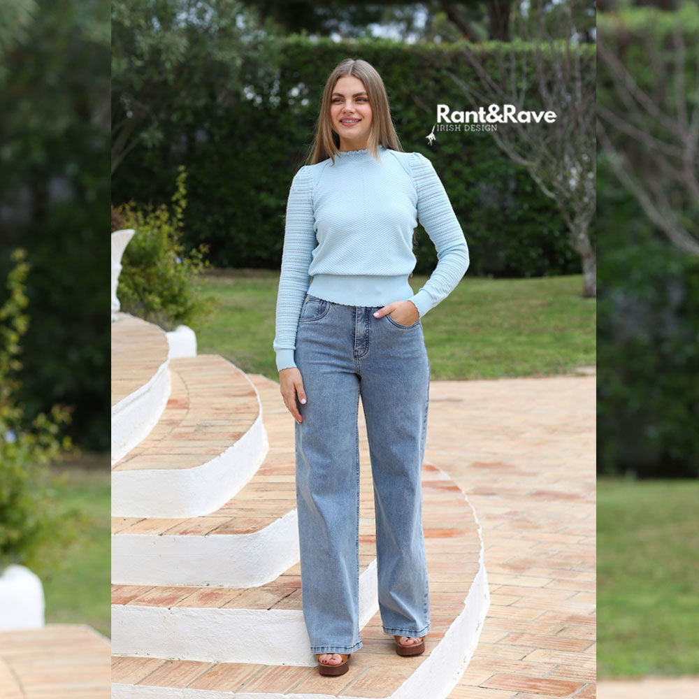 Simone Wide Leg Jean Ice Blue