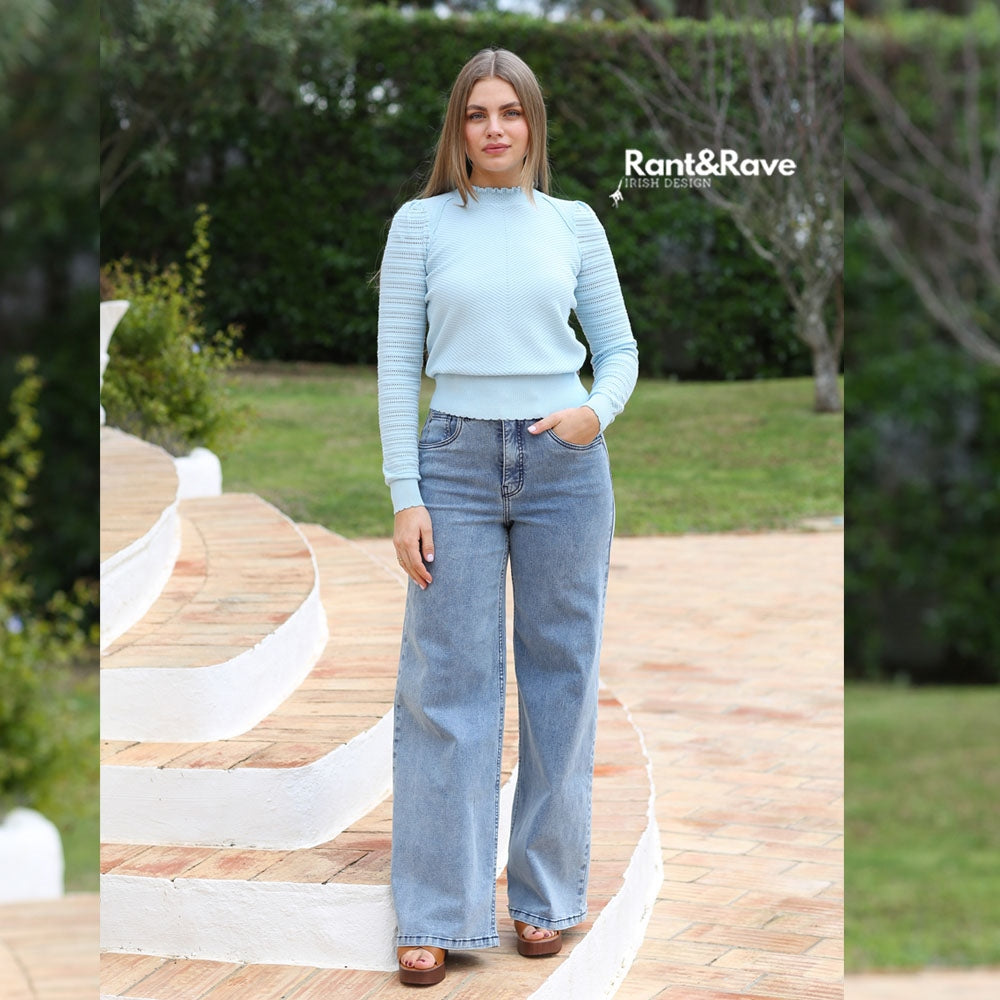 Simone Wide Leg Jean Ice Blue