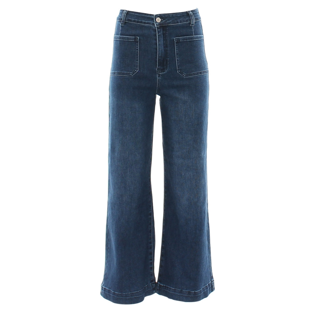 Rant & Rave Cara Wide Leg Jean Mid Blue