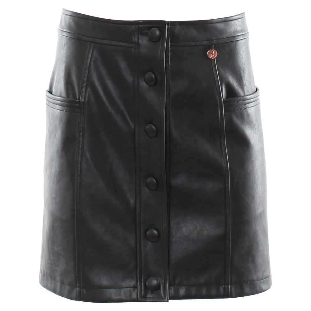 Rant & Rave  Helia Leather Skirt Black