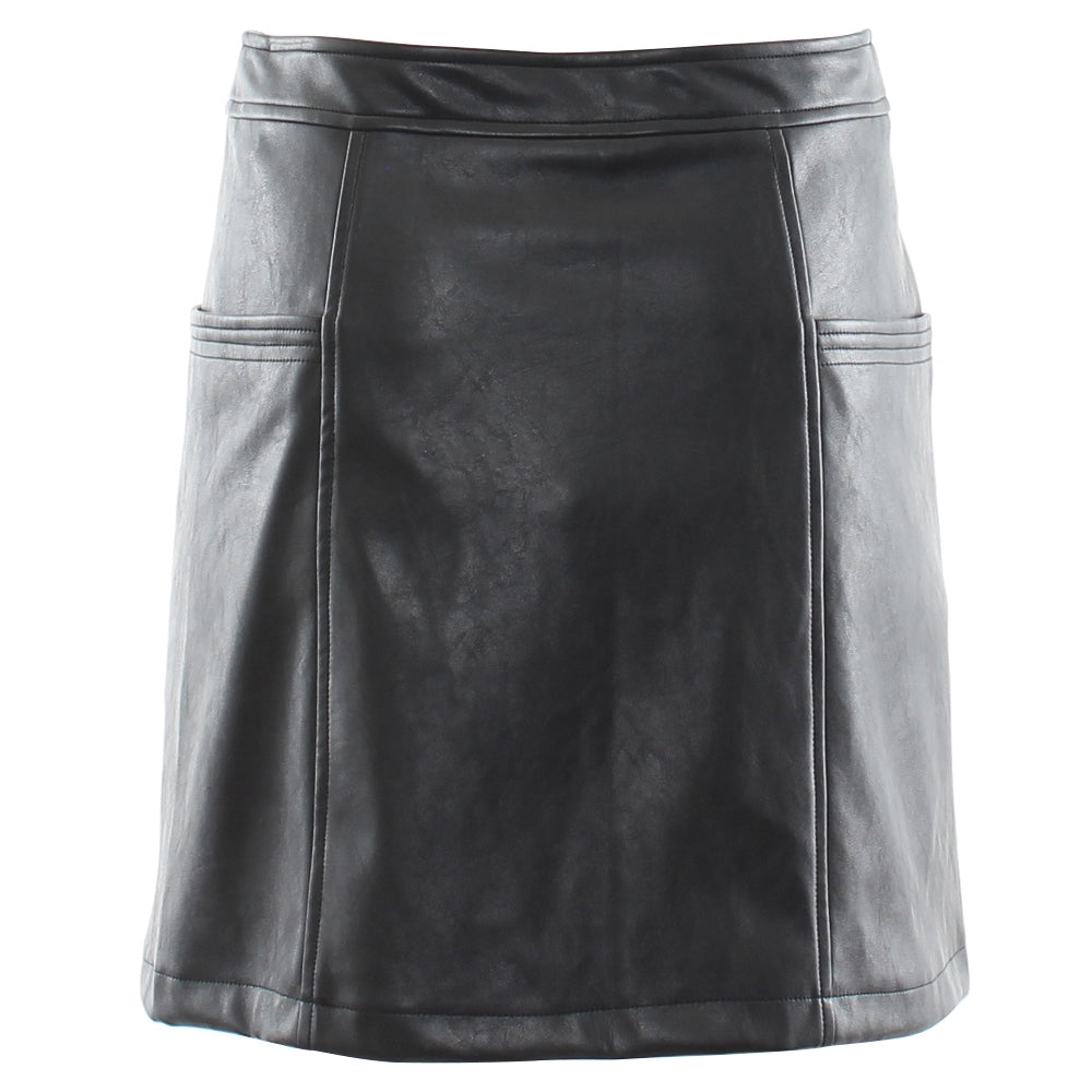 Rant & Rave  Helia Leather Skirt Black