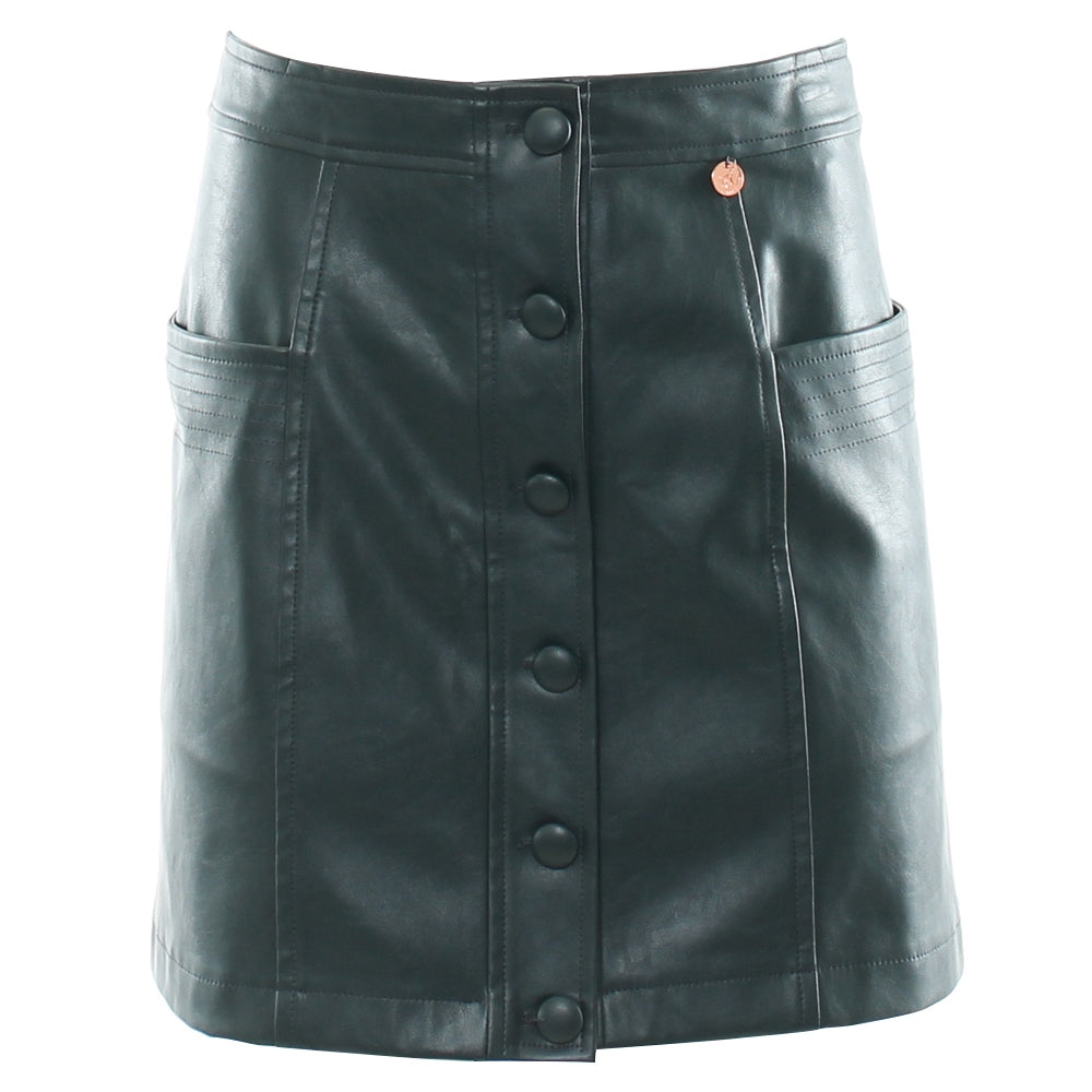 Rant & Rave  Helia Leather Skirt Green