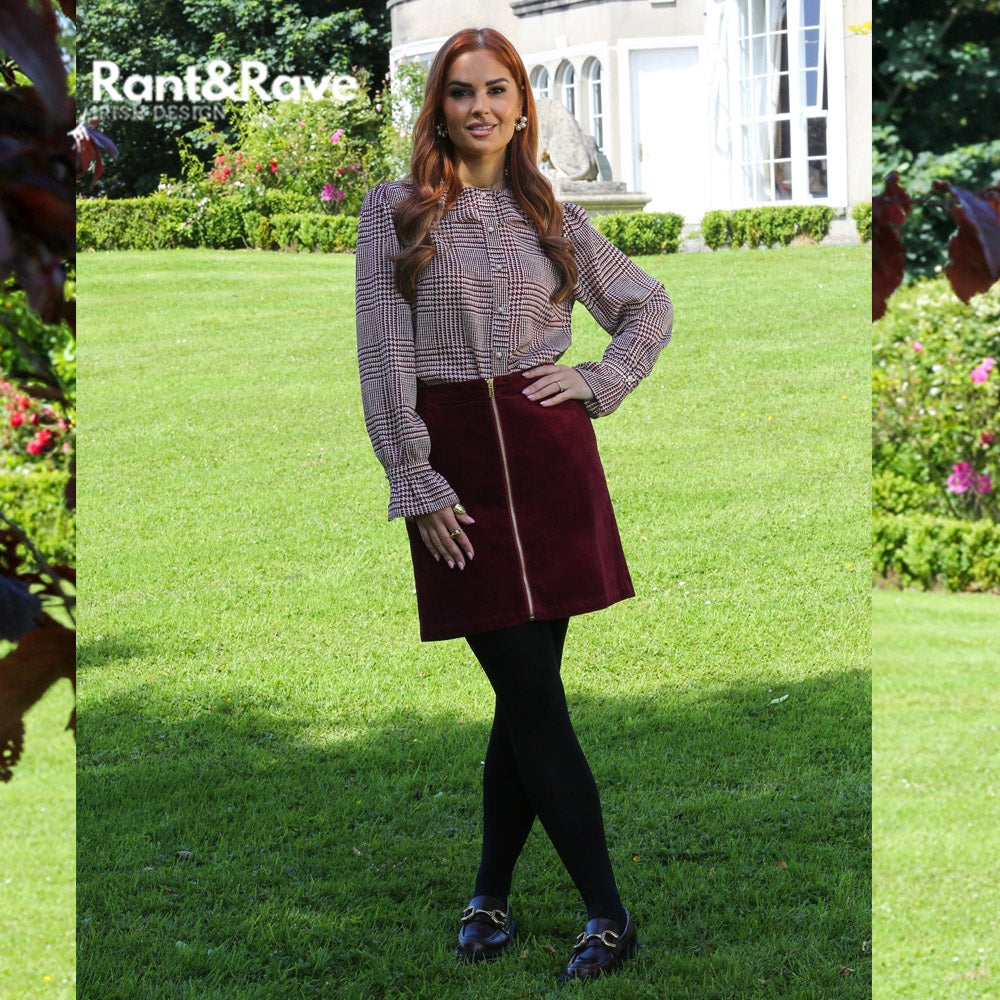 Rant & Rave  Enore Blouse Burgundy