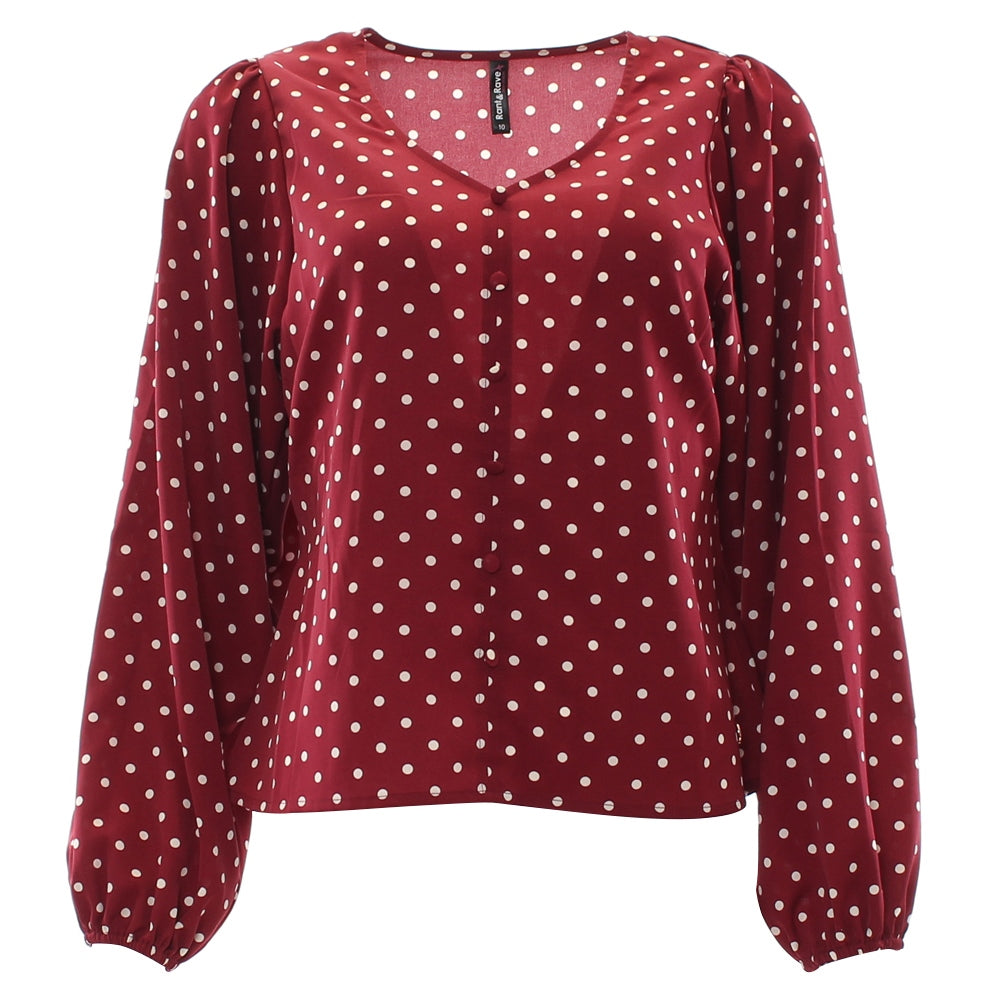 Rant & Rave  Kiera Blouse Burgundy