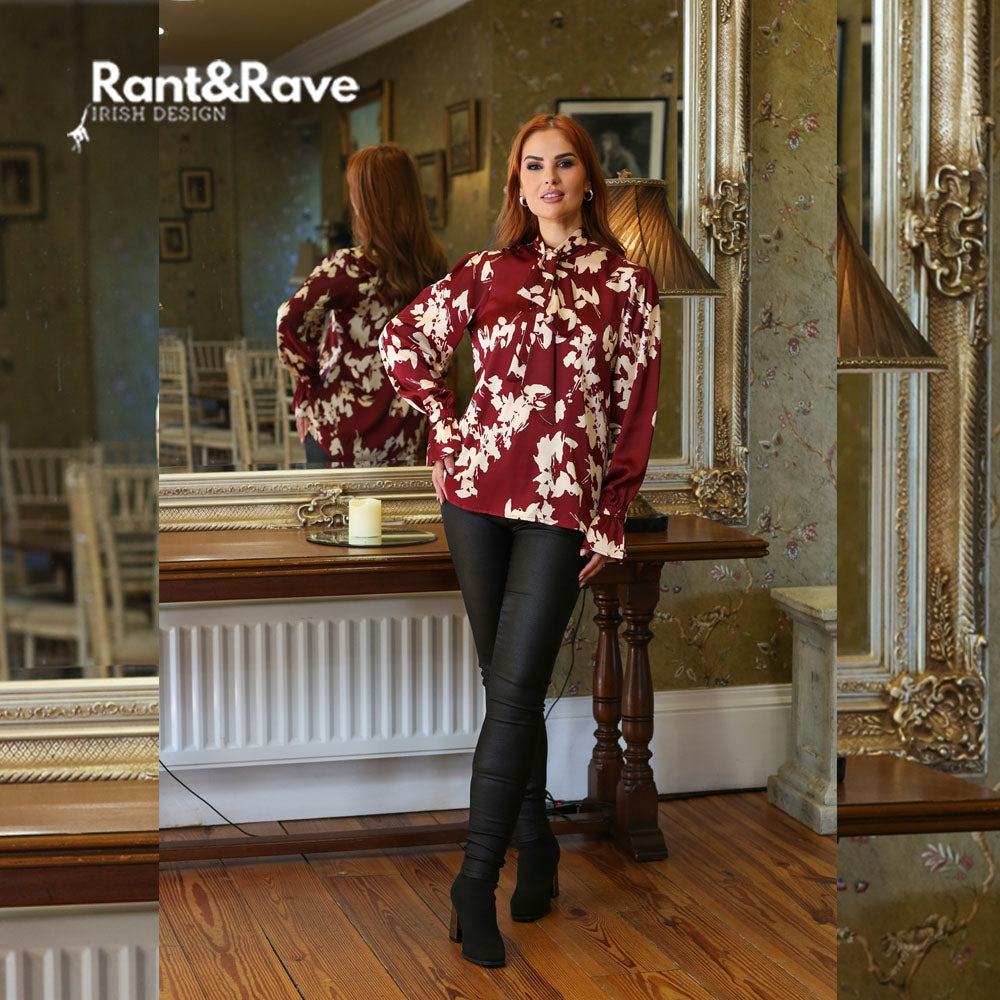 Rant & Rave  Reva Blouse Burgundy