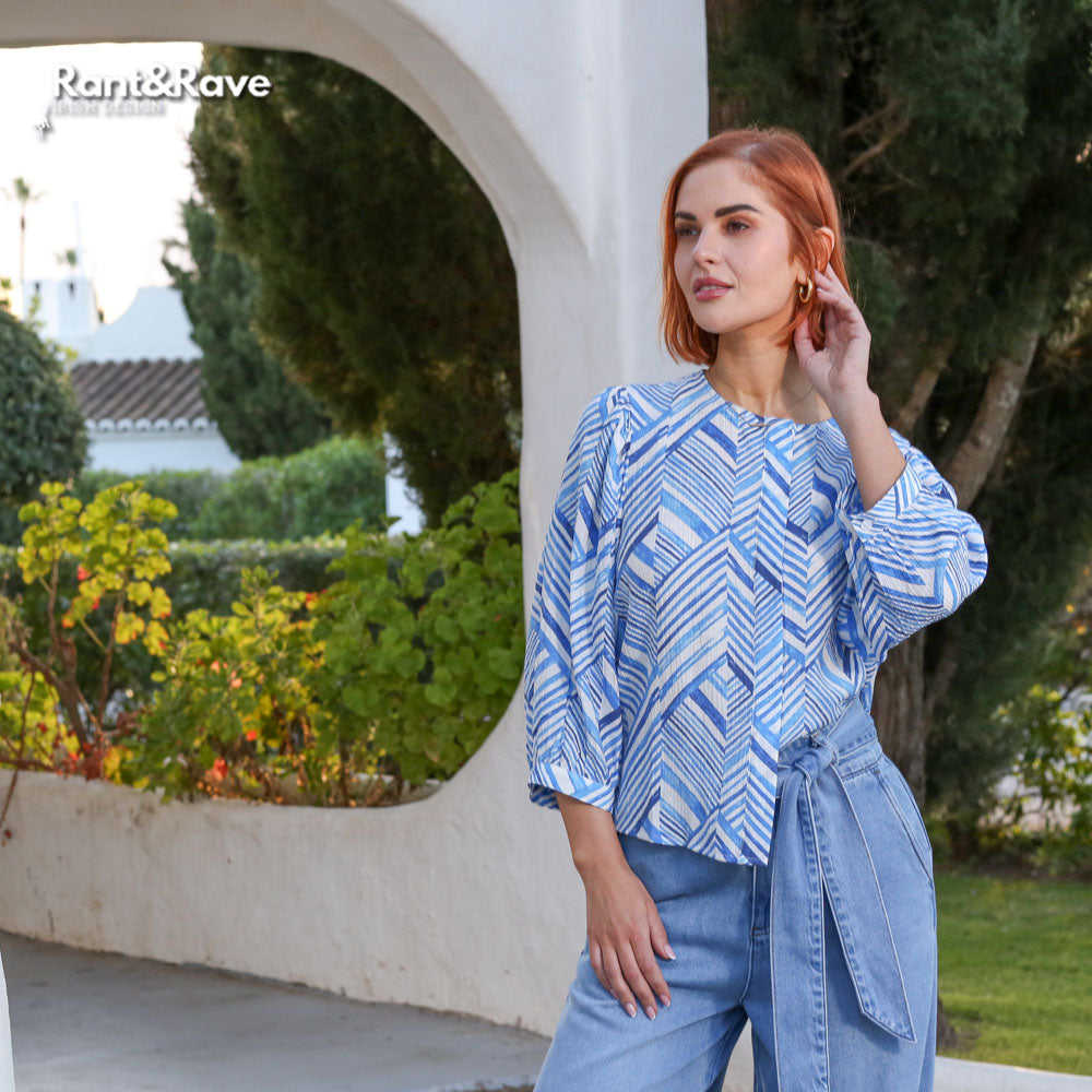 Rant and Rave Alexis Blouse Blue