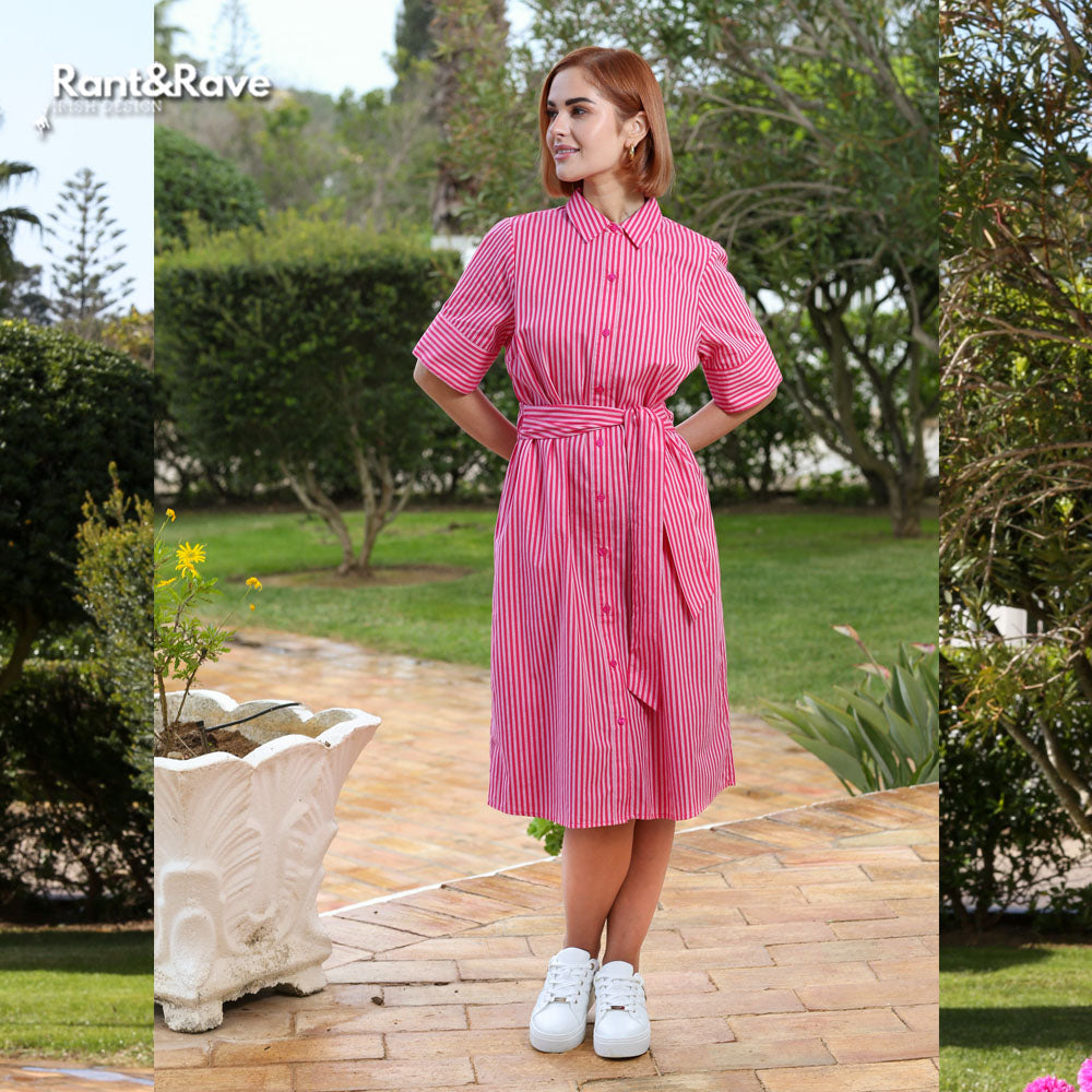 Rant and Rave Alicia Shirt Dress Pink – Mall Road Design