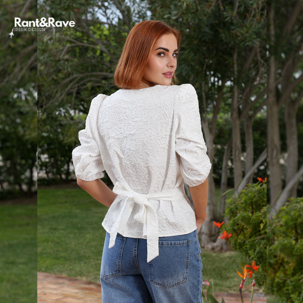 Rant and Rave Alma Top White