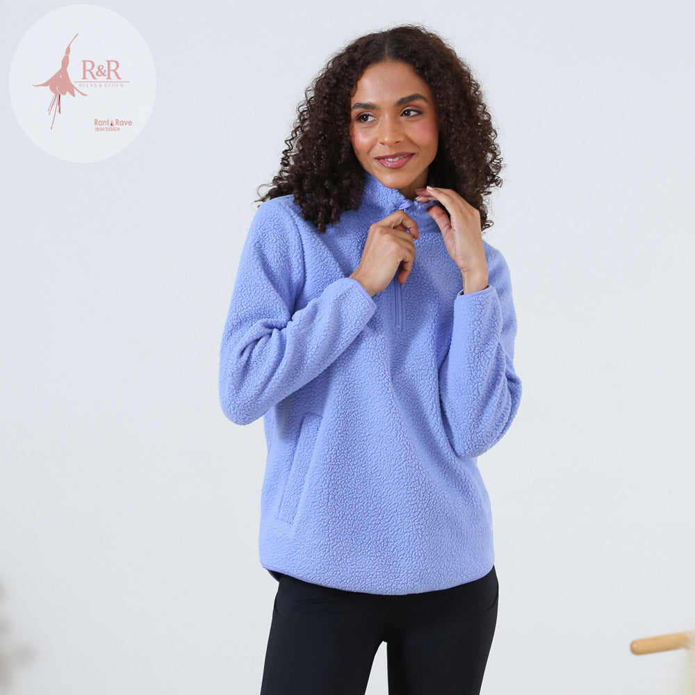 Relax & Renew Angie Half Zip Blue