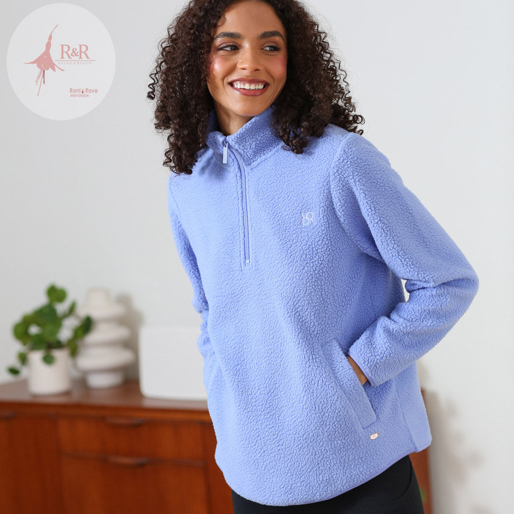 Relax & Renew Angie Half Zip Blue