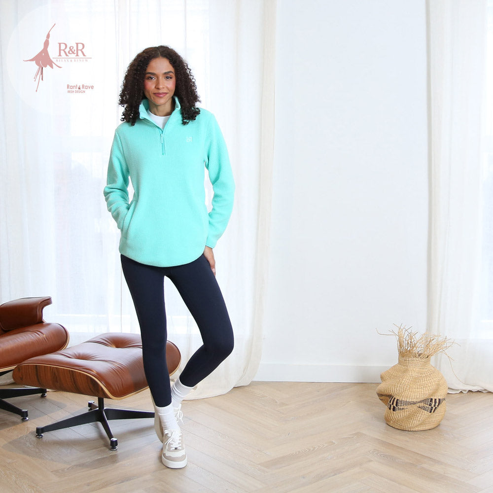 Relax & Renew Angie Half Zip Turquoise