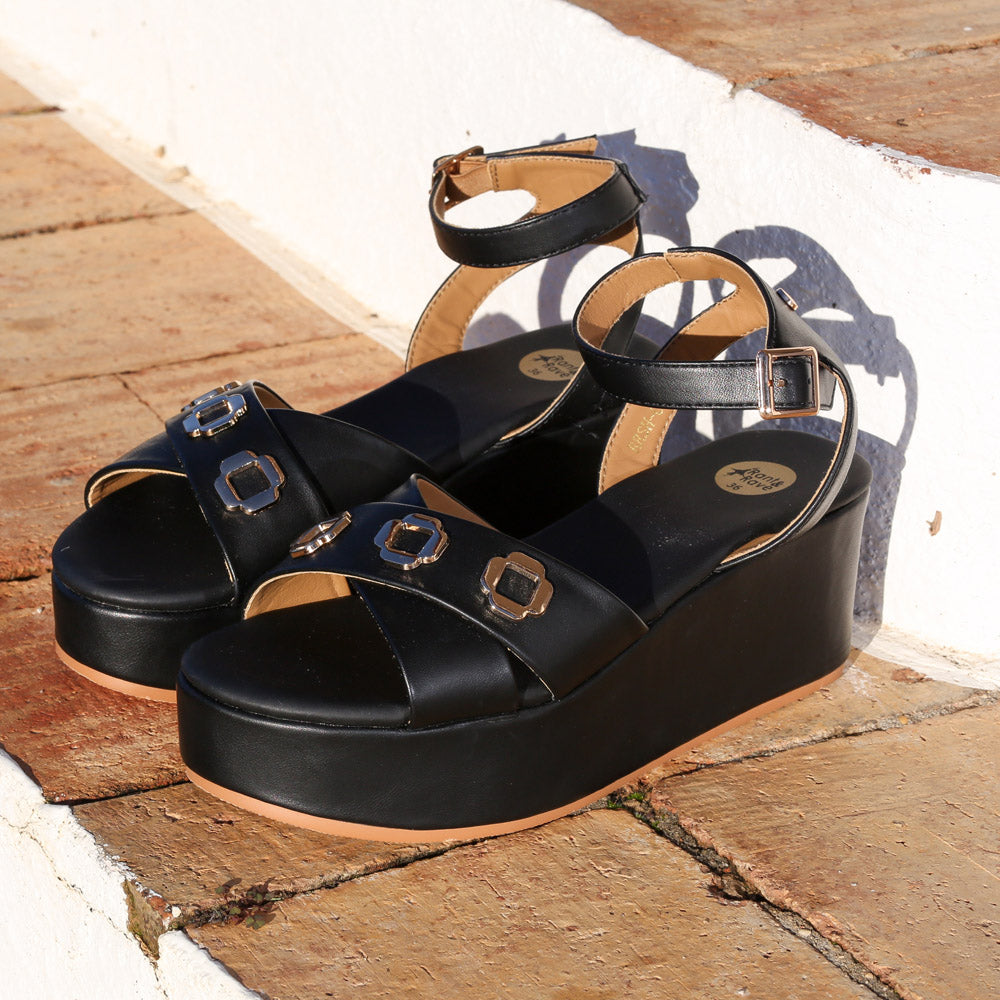 Rant & Rave Anita Wedge Black