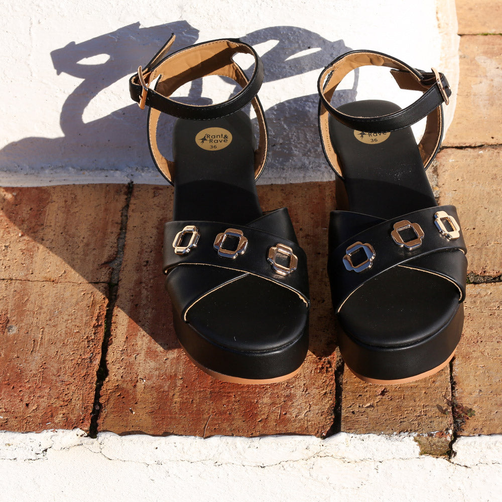 Rant & Rave Anita Wedge Black