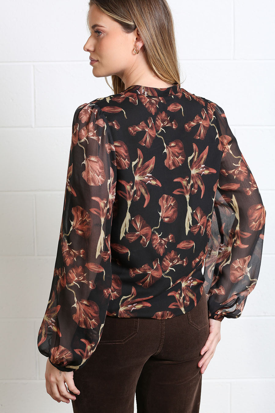 Rant and Rave Anna Frill Top Black