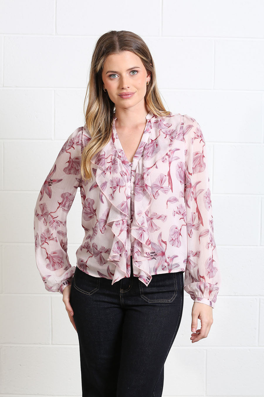 Rant and Rave Anna Frill Top Blush