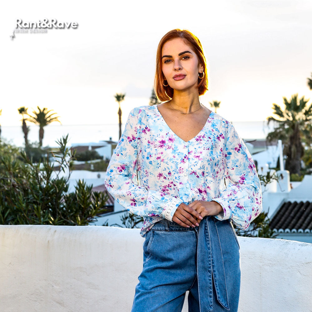 Rant and Rave Ann Blouse Blue