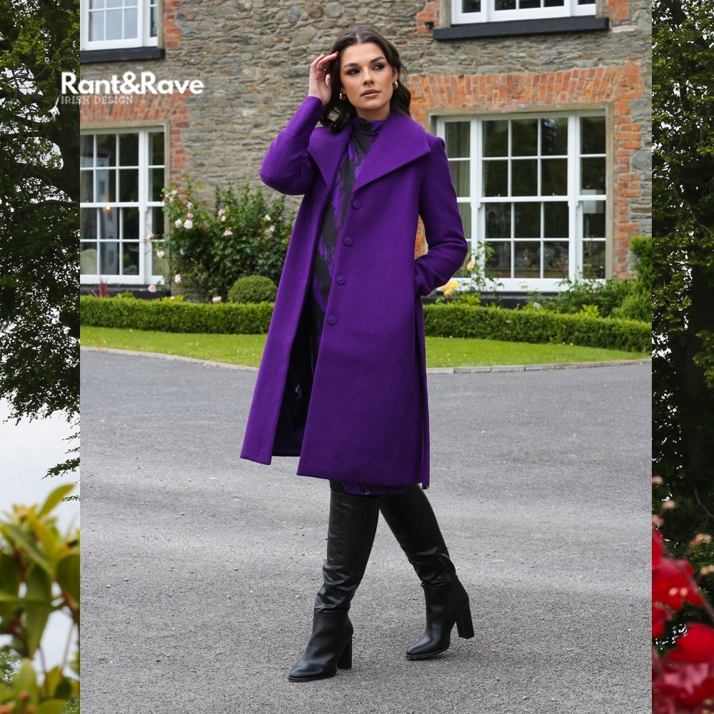 Rant & Rave Bernie Coat Purple Size 8