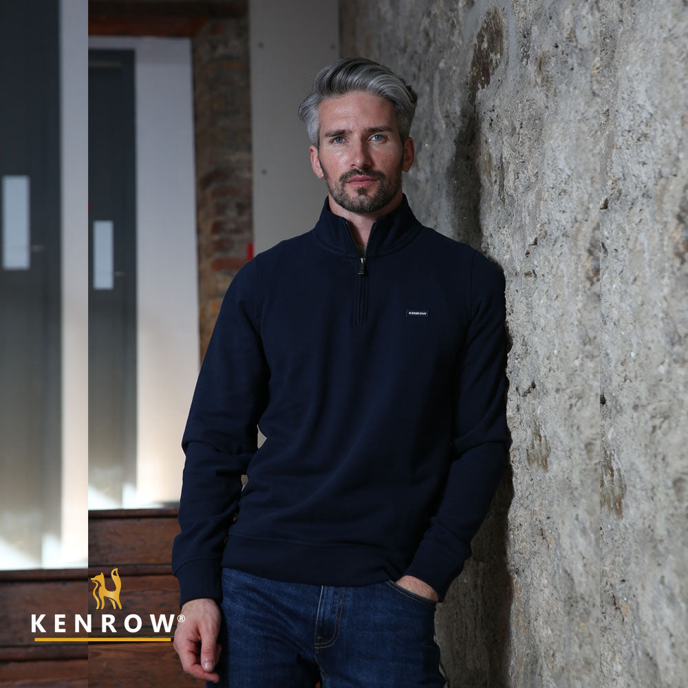 Kenrow Caleb Half Zip Navy Blue B2B