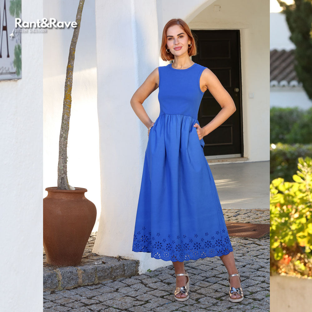 Rant & Rave Carmen Dress Cobalt Blue