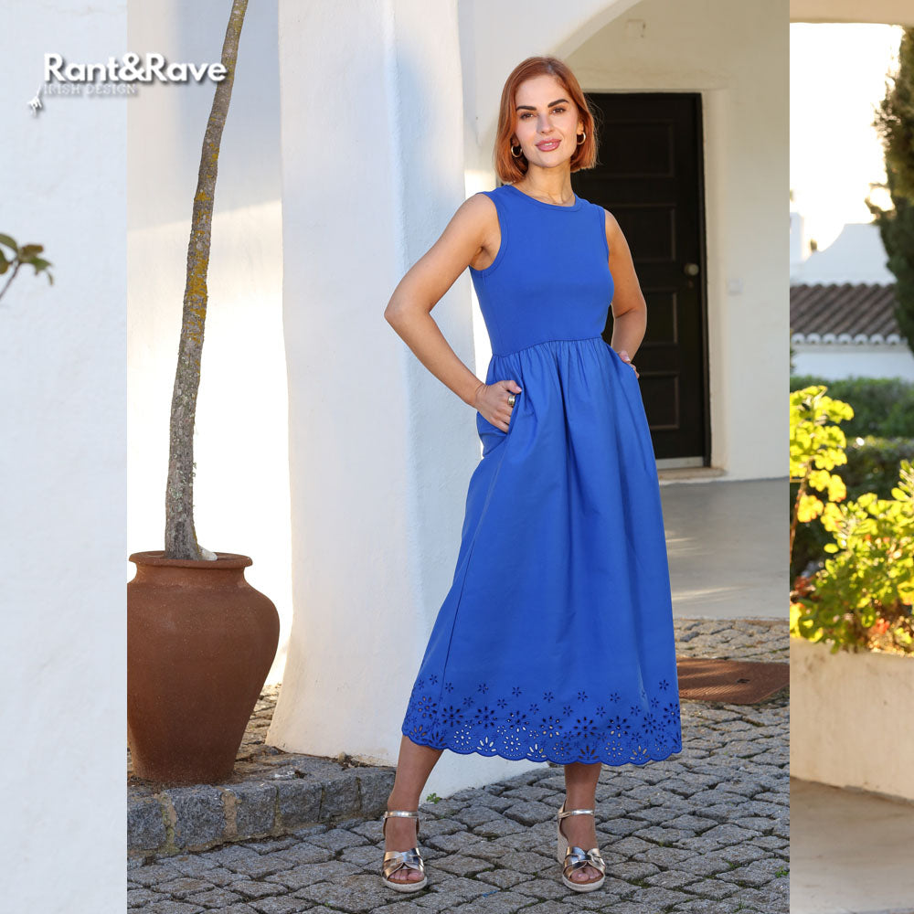 Rant & Rave Carmen Dress Cobalt Blue