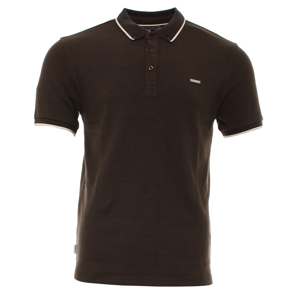 Kenrow Chad Textured Polo Khaki