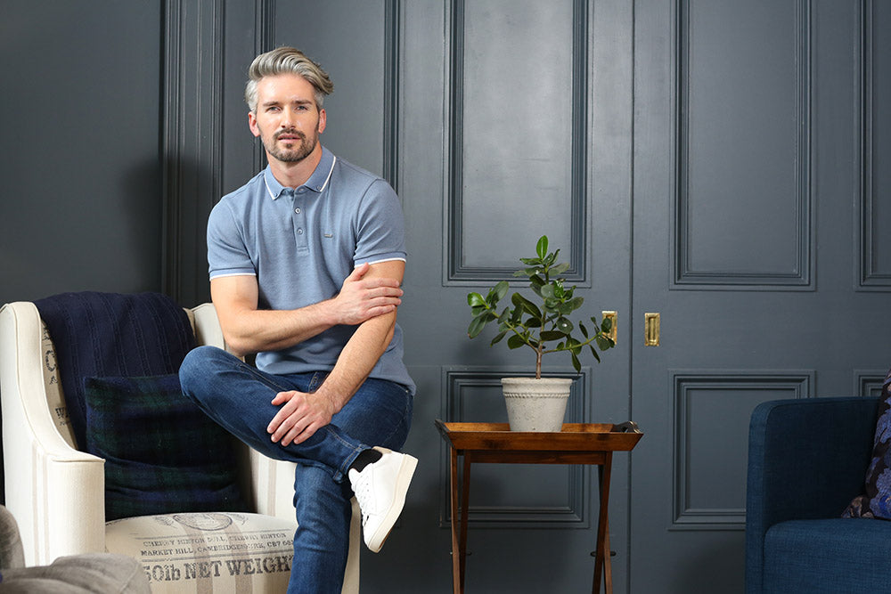 Kenrow Chad Textured Polo Powder Blue